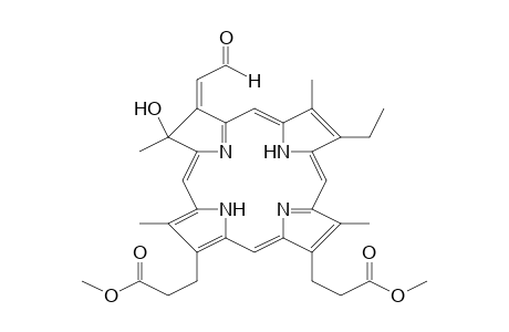 8-Ethyl-2-hydroxy-3-(2-oxoethylidene)-2,3-dihydrodeuteroporphyrin-ix, dimethyl ester