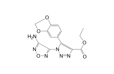 1H-1,2,3-triazole-4-carboxylic acid, 1-(4-amino-1,2,5-oxadiazol-3-yl)-5-(1,3-benzodioxol-5-yl)-, ethyl ester