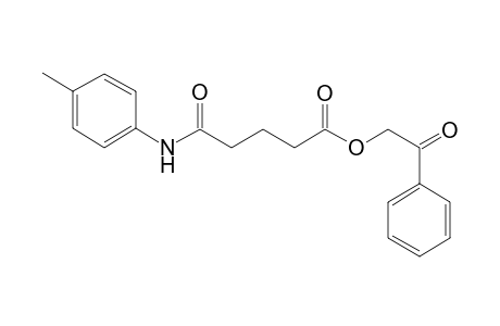 2-Oxo-2-phenylethyl 5-oxo-5-(4-toluidino)pentanoate