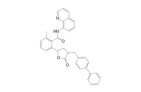 2-(4-([1,1'-biphenyl]-4-ylmethyl)-5-oxotetrahydrofuran-2-yl)-6-methyl-N-(quinolin-8-yl)benzamide