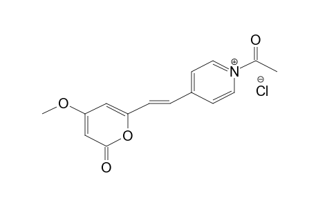 .alpha.-Pyrone, 4-methoxy-6-[2-(1-acetyl-p-pyridium chloride)-(E)-ethenyl]-