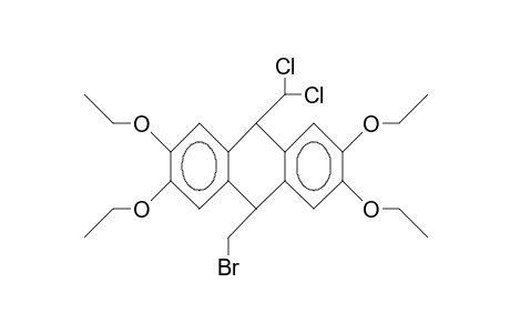 cis-10-Bromomethyl-9-dichloromethyl-2,3,6,7-tetraethoxy-9,10-dihydro-anthracene
