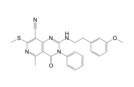 8-Cyano-2-(3-methoxyphenethylamino)-5-methyl-7-(methylthio)-3-phenyl-pyrido[4,3-d]pyrimidin-4(3H)-one