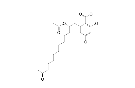 METHYL-(2'R,12'S)-6-(2-ACETOXY-12-HYDROXYTRIDECYL)-2,4-DIHYDROXY-BENZOATE