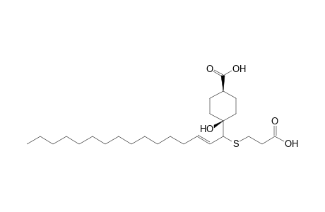 [4(S)-[1.beta.,4.beta.,4(Z)]]-4-hydroxy-4-[1-[(2-carboxyethyl)thio]-2-hexadecenyl]cyclohexanecarboxylic Acid