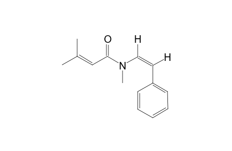 Dehydrothalebanin-B;[senecioic-acid-(Z)-N-methyl-N-(phenylethenyl)-amide]