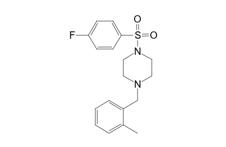 1-[(4-fluorophenyl)sulfonyl]-4-(2-methylbenzyl)piperazine