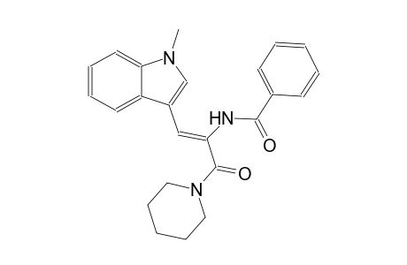 N-[(Z)-2-(1-methyl-1H-indol-3-yl)-1-(1-piperidinylcarbonyl)ethenyl]benzamide