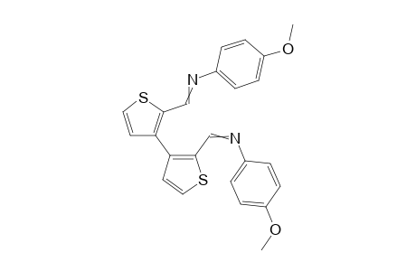 N-(4-methoxyphenyl)-1-[3-[2-[(4-methoxyphenyl)iminomethyl]-3-thienyl]-2-thienyl]methanimine