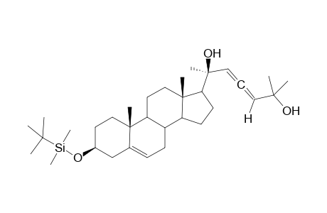 (20S,22,23R)-3.beta.-t-butyldimethylsilyloxy-cholesta-5,22,23-triene-20,25-diol