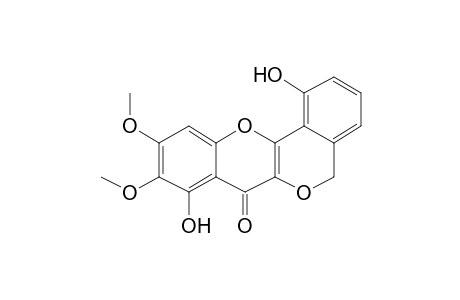 Irisoid B [1,8-dihydroxy-9,10-dimethoxy-[1]benzopyrano[3,2-c][2]benzopyran-7(5H)-one]