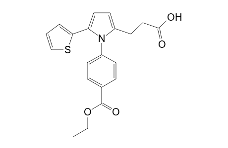 3-[1-[4-(ethoxycarbonyl)phenyl]-5-(2-thienyl)-1H-pyrrol-2-yl]propanoic acid