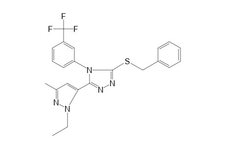 3-(benzylthio)-5-(1-ethyl-3-methylpyrazol-5-yl)-4-(alpha,alpha,alpha-trifluoro-m-tolyl)-4H-1,2,4-triazole