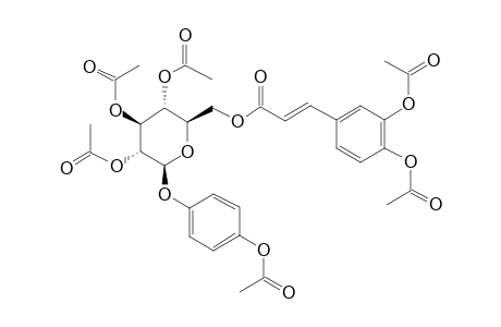 .beta.-D-Glucopyranoside, 4-(acetyloxy)phenyl, 2,3,4-triacetate 6-[3-[3,4-bis(acetyloxy)phenyl]-2-propenoate]