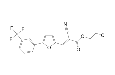 Propenoic acid, 2-cyano-3-[5-(3-trifluoromethylphenyl)-2-furyl]-, 2-chloroethyl ester