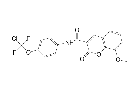 2H-1-benzopyran-3-carboxamide, N-[4-(chlorodifluoromethoxy)phenyl]-8-methoxy-2-oxo-