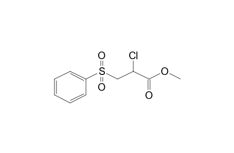 3-(benzenesulfonyl)-2-chloropropanoic acid methyl ester