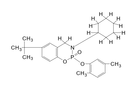 6-tert-butyl-3-cyclohexyl-3,4-dihydro-2-[(2,5-xylyl)oxy]-2H-1,3,2-benzoxazaphosphorine, 2-oxide