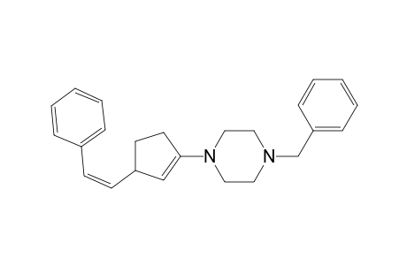 1-Benzyl-4-{3-[(Z)-2-phenylethenyl]cyclopent-1-en-1-yl}piperazine