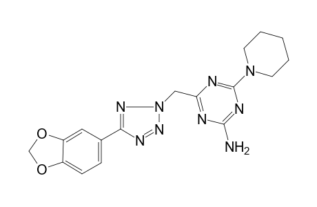 1,3,5-triazin-2-amine, 4-[[5-(1,3-benzodioxol-5-yl)-2H-tetrazol-2-yl]methyl]-6-(1-piperidinyl)-