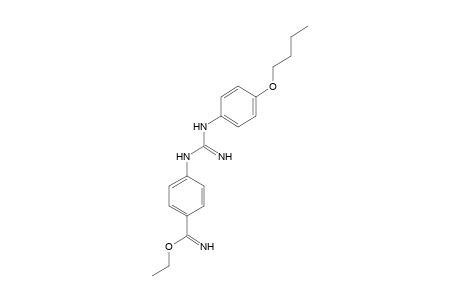 p-[3-(p-butoxyphenyl)guanidino]benzimidic acid, ethyl ester