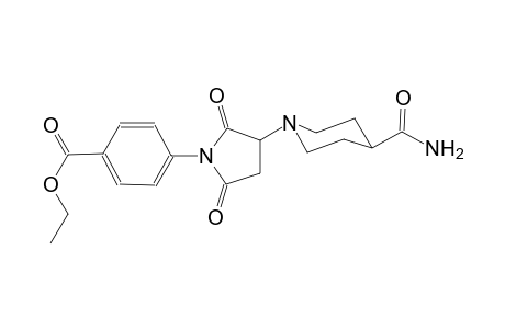benzoic acid, 4-[3-[4-(aminocarbonyl)-1-piperidinyl]-2,5-dioxo-1-pyrrolidinyl]-, ethyl ester