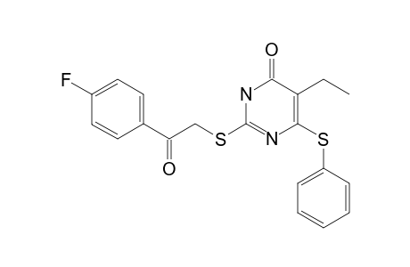 2-[(4'-Fluorophenacylmethyl)thio]-5-ethyl-6-phenylthio pyrimidin-4(1H)-one