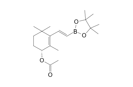 (R)-2,4,4-Trimethyl-3-[2'-(4'',4'',5'',5''-tetramethyl-[1.3.2]dioxaborolan-2''-yl)ethen-1'-yl]-cyclohex-2-enyl-acetate