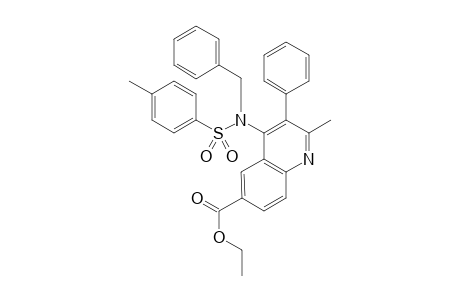 Ethyl 4-((N-benzyl-4-methylphenyl)sulfonamido)-2-methyl-3-phenylquinoline-6-carboxylate