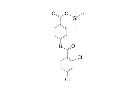 4-[(2,4-Dichlorobenzoyl)amino]benzoic acid, tms derivative