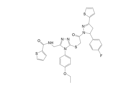 2-thiophenecarboxamide, N-[[4-(4-ethoxyphenyl)-5-[[2-[5-(4-fluorophenyl)-4,5-dihydro-3-(2-thienyl)-1H-pyrazol-1-yl]-2-oxoethyl]thio]-4H-1,2,4-triazol-3-yl]methyl]-