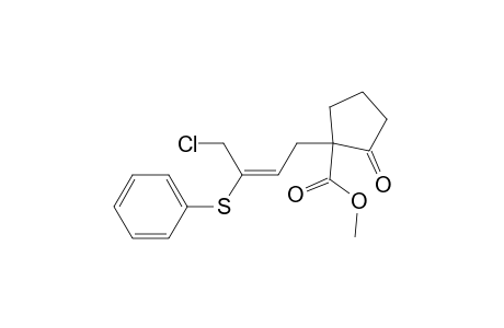 2-Carbomethoxy-2-(4-chloro-3-(phenylthio)-(E)-2-butenyl)-1-cyclopentanone