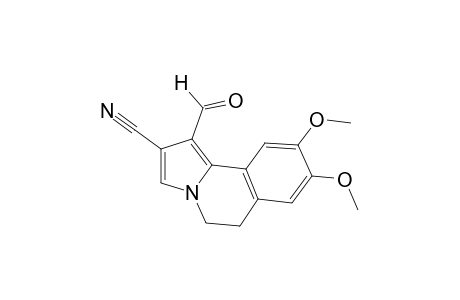 2-Cyano-5,6-dihydro-8,9-dimethoxypyrrolo[2,1-A]isoquinoline-1-carboxaldehyde