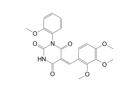 (5Z)-1-(2-methoxyphenyl)-5-(2,3,4-trimethoxybenzylidene)-2,4,6(1H,3H,5H)-pyrimidinetrione