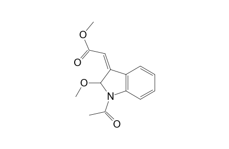 Acetic acid, (1-acetyl-1,2-dihydro-2-methoxy-3H-indol-3-ylidene)-, methyl ester, (Z)-