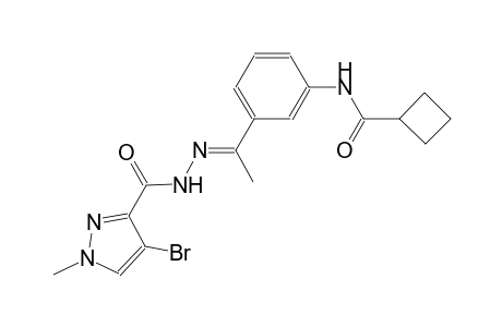 N-(3-{(1E)-N-[(4-bromo-1-methyl-1H-pyrazol-3-yl)carbonyl]ethanehydrazonoyl}phenyl)cyclobutanecarboxamide