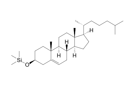 ((3S,8S,9S,10R,13R,14S,17R)-10,13-dimethyl-17-((R)-6-methylheptan-2-yl)-2,3,4,7,8,9,10,11,12,13,14,15,16,17-tetradecahydro-1H-cyclopenta[a]phenanthren-3-yloxy)trimethylsilane