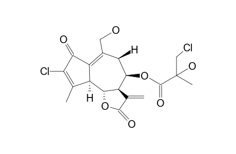LEUCODIN,DEHYDRO,14-HYDROXY-8-beta-(3'-CHLORO-2'-HYDROXYISOBUTANOYLOXY)-3-CHLORO
