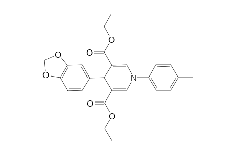 4-(1,3-benzodioxol-5-yl)-1-(4-methylphenyl)-4H-pyridine-3,5-dicarboxylic acid diethyl ester