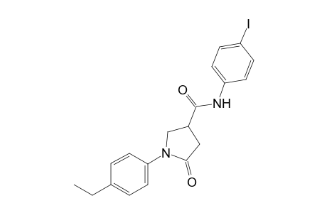 1-(4-Ethylphenyl)-N-(4-iodophenyl)-5-oxo-3-pyrrolidinecarboxamide