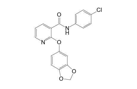 2-(1,3-Benzodioxol-5-yloxy)-N-(4-chlorophenyl)nicotinamide