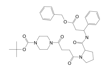 2-Pyrrolidinecarboxamide, 1-[4-[4-(T-butoxycarbonyl)piperazin-1-yl]-1,4-dioxobutyl]-N-(2-benzyloxycarbonyl-1-phenylethyl)-