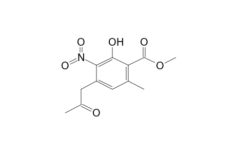 Methyl 2-hydroxy-6-methyl-3-nitro-4-(2-oxopropyl)benzoate