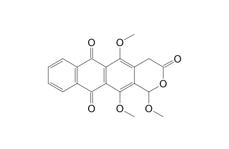 1,5,12-trimethoxy-1,4-dihydro-3H-anthra[2,3-c]pyran-3,6,11-trione