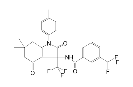 N-[6,6-dimethyl-1-(4-methylphenyl)-2,4-dioxo-3-(trifluoromethyl)-2,3,4,5,6,7-hexahydro-1H-indol-3-yl]-3-(trifluoromethyl)benzamide