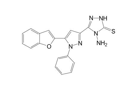 4-Amino-3-[5'-(benzofuran-2"-yl)-1'-phenyl-1H-pyrazol-3'-yl]-1H-(1,2,4)-triazole-5(4H)-thione