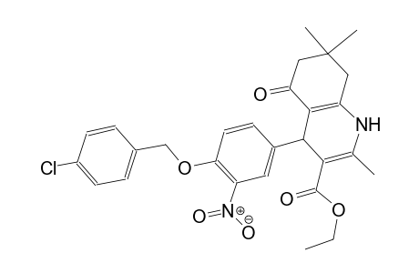 ethyl 4-{4-[(4-chlorobenzyl)oxy]-3-nitrophenyl}-2,7,7-trimethyl-5-oxo-1,4,5,6,7,8-hexahydro-3-quinolinecarboxylate