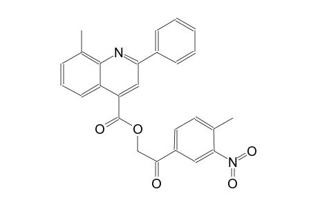 4-quinolinecarboxylic acid, 8-methyl-2-phenyl-, 2-(4-methyl-3-nitrophenyl)-2-oxoethyl ester