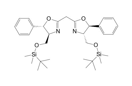 (-)-(4S,4'S,5S,5'S)-4,4'-bis{[(tert-butyl)dimethylsilyloxy]methyl-4,4',5,5'-tetrahydro-2,2'-methylene-5,5'-diphenylbis[oxazole]