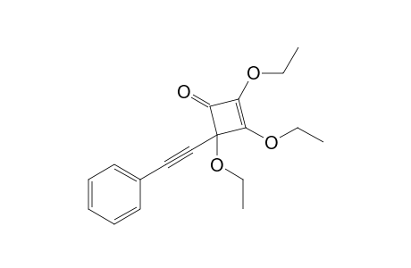 2,3,4-triethoxy-4-(2-phenylethynyl)-1-cyclobut-2-enone